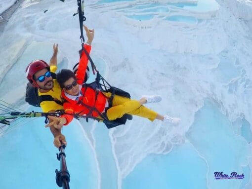 paragliding white rock turkey